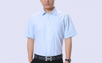 夏季新款商务男式衬衣 企业白领职业装 短袖衬衫批发厂家